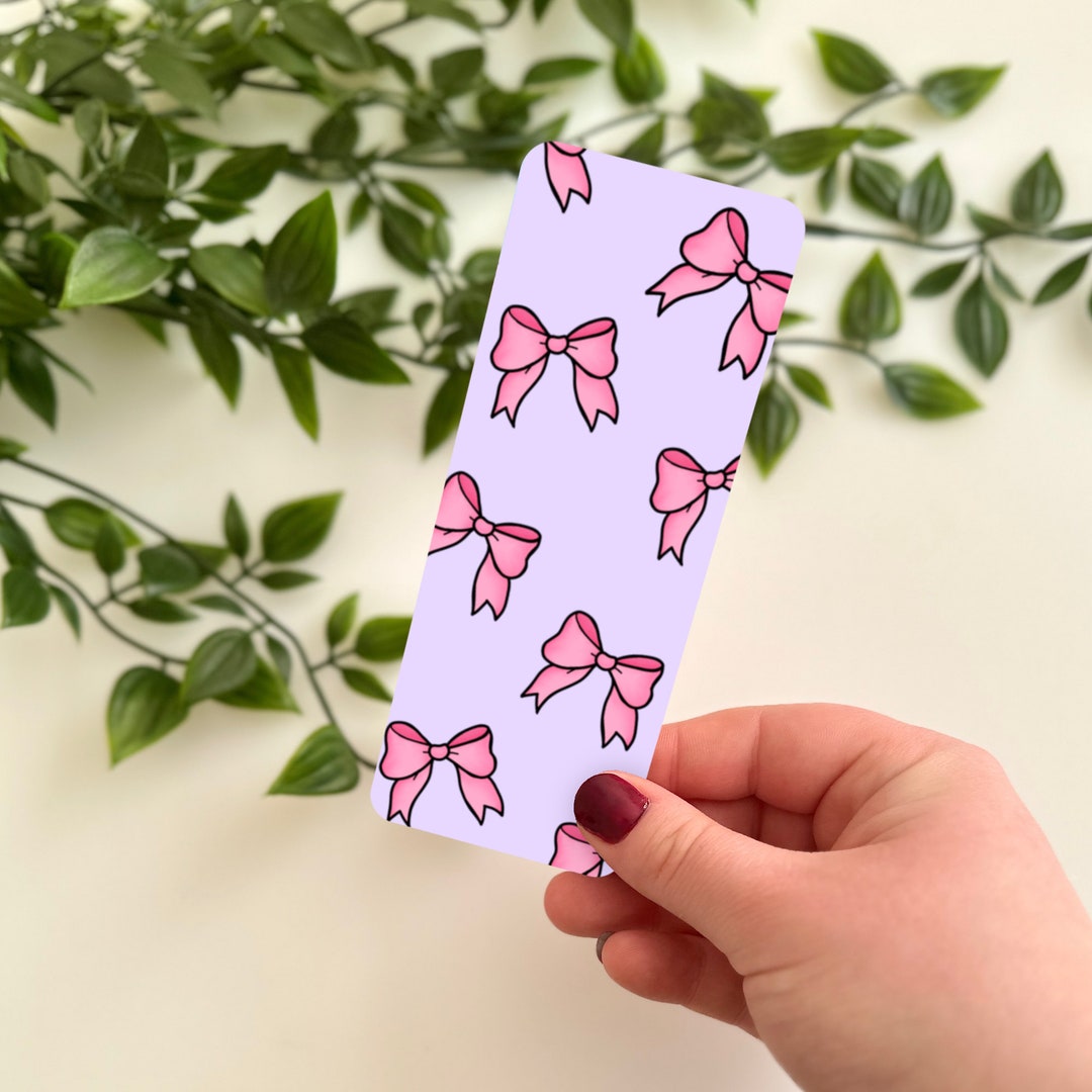 Chapter Ribbon Pink 'one More Chapter' Bow, Ribbon Bookmark, Cozy Book Club Bookmark ...