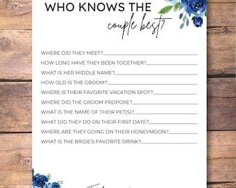 Who Knows the Couple Best Bridal Shower Spiel 15 x 100m