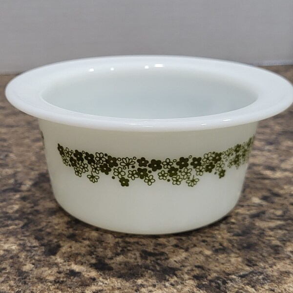 Pyrex Spring Blossom Round Butter Tub, without Lid, Crazy Daisy, Vintage