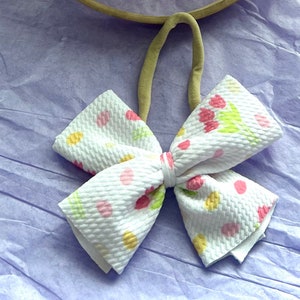 Easter Egg& Tulip Bow on Nylon Headband.