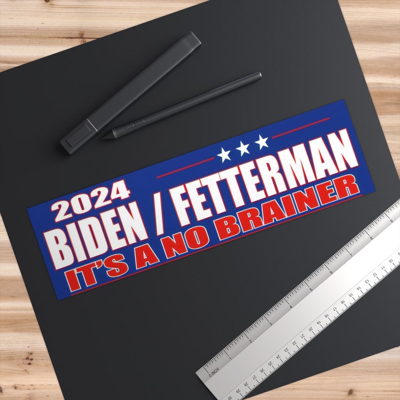 Biden Fetterman 2024 Bumper Sticker Etsy