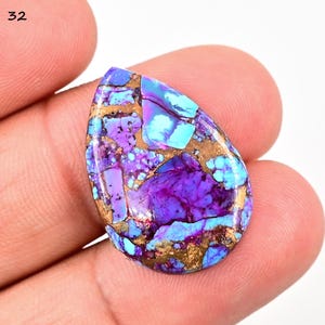 Cabujón de turquesa de cobre morado natural, piedra preciosa suelta, piedra preciosa de turquesa de cobre morado, turquesa de cobre morado americano, regalo para ella