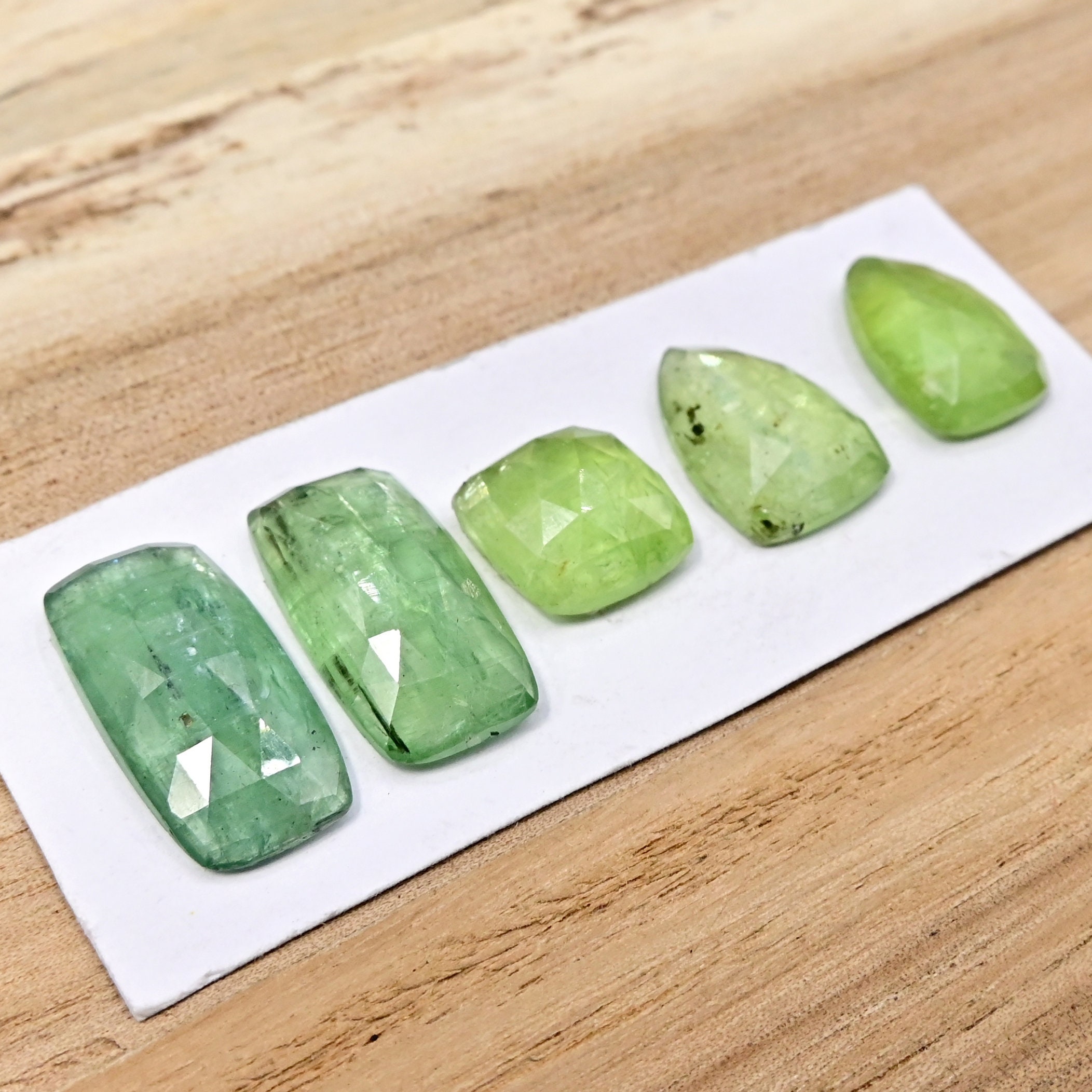 1 Pc Mint Green Kyanite Rosecut, 9x10mm9x17mm Emerald Green Kyanite Rosecut, Natural Gemstones