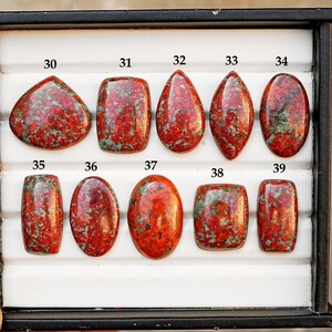 Sonora Sunrise Chrysocolla Cabochon Natural Flat Back Loose Gemstones for Jewelry Making image 4