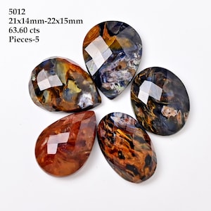 Cabochão de pietersita natural, pedras preciosas soltas, mistura de formato, pedra de cristal de pietersita facetada, lote de atacado para fazer joias, presente para ela, pedra preciosa