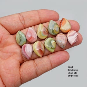 Cabochon en jaspe impérial naturel | Pierres précieuses lisses en vrac | 10 x 14 mm, 12 x 16 mm, 13 x 18 mm Jaspe impérial pour la fabrication de bijoux et l'emballage de fils métalliques