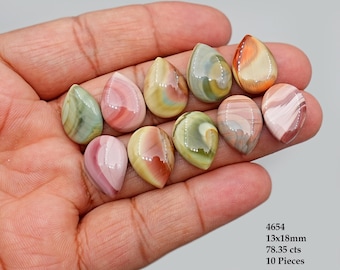 Natural Imperial Jasper Cabochon | Smooth Loose Gemstone | 10x14mm, 12x16mm, 13x18mm Imperial Jasper for Jewelry Making & Wire Wrapping