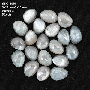 Rose Cut Gray Moonstone Cabochon Gemstones for Jewelry Making Grey Moonstone Freeform Uneven Shape Moonstone for Rings Necklace DIY Jewelry