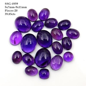 Cabochão de ametista roxa natural, pedra preciosa oval roxa natural para fabricação de joias, pedra solta para fabricação de anéis, presente para ela