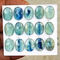 Blue Green Kyanite Cabochon: Bicolor Kyanite Natural Flat Back Loose Gemstones for Jewelry Making product logo