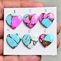 Mohave Cotton Candy Dahlia Turquoise Cabochon: Natural Flatback Loose Gemstones for Jewelry Making product logo
