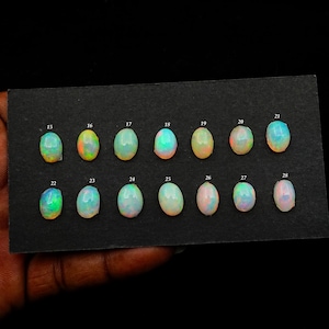 1 peça Natural Top Etiópia Welo Opala 7-12 mm Pequeno Cabochão Mix Forma Cabochão Pedra Preciosa Solta Para Anel e Fabricação de Joias