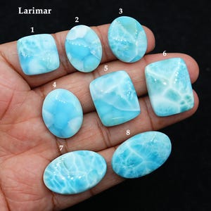 Natuurlijke larimar cabochon losse edelsteen mooie larimar edelsteen voor sieraden maken, helingkristal larimar steen voor ring, cadeau voor haar