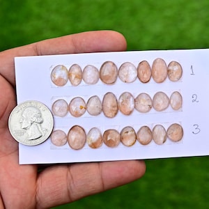 8 pezzi Imperial Topaz Rosecut 8 x 14 mm - 9 x 11 mm Cabochon sfaccettato a fondo piatto, cabochon Imperial Topaz per la creazione di gioielli