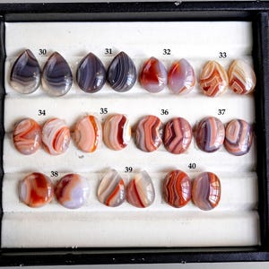 Natürliche Lake Superior Achat Cabochon Botswana Achat Flatback Lose Edelsteine für die Schmuckherstellung Bild 4