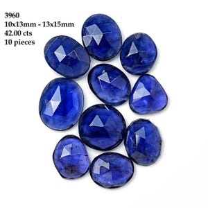 Hochwertige Rose Cut Iolith Edelsteine Cabochon für die Schmuckherstellung Freeform Form Flache Rückseite Cabochon Iolith Edelstein für Ringe, Geschenk für sie
