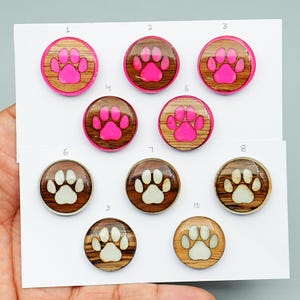1 peça de cabochão liso com pegada de pata, pedra memorial exclusiva para animais de estimação, fabricação de joias, materiais para embrulho de fios e pedras preciosas