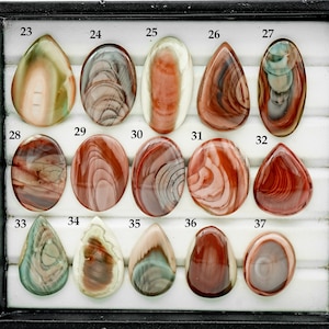 Imperial Jasper Cabochon: Natural Flatback Loose Gemstones for Jewelry Making