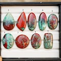 Sonora Sunrise Chrysocolla Cabochon Natural Flat Back Loose Gemstones for Jewelry Making product logo