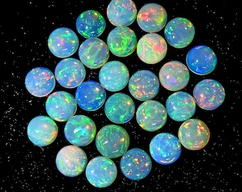 Natural Ethiopian Opal Cabochon Loose Gemstones for Jewelry Making Round 6mm 8mm 10mm