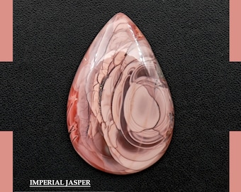 Natural Imperial Jasper Smooth Cabochon Rare Crystal - Polished Gemstone 13mm - 33mm Mix Shape Flat Back Gemstone for Making Jewelry
