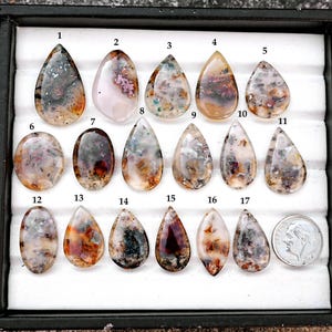 Confetti Chrysocolla with Native Copper Cabochon: Natural Flatback Loose Gemstones for Jewelry Making