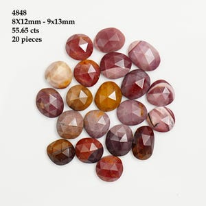 Cabochões de corte rosa Mookaite Lote de atacado | Jaspe australiano natural | Formas mistas | Pedras preciosas para fabricação de joias | Cristal de cura