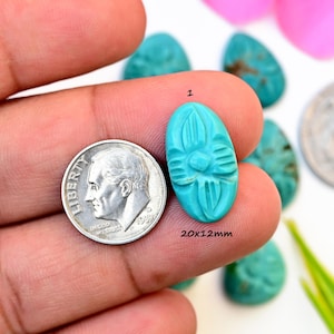 1x sculpture moghole turquoise Kingman, 12 mm - 20 mm sculpture turquoise, turquoise bleu, mélange de formes turquoises naturelles pour la fabrication de bijoux