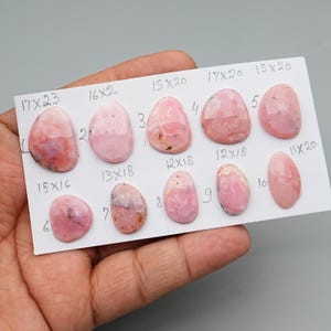 Cabochão de opala rosa peruana cortada em rosa, grande pedra preciosa de opala rosa, opalas soltas para fazer anéis e joias vendidas individualmente
