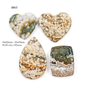Cabochões lisos de jaspe oceânico natural, lote de atacado, cabochões de formato oval de jaspe oceânico orbicular para fabricação de joias e embrulho de vime