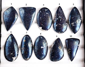 Covellite Cabochon Natural Flatback Loose Gemstones for Jewelry Making