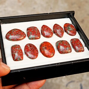 Sonora Sunrise Chrysocolla Cabochon Natural Flat Back Loose Gemstones for Jewelry Making image 10