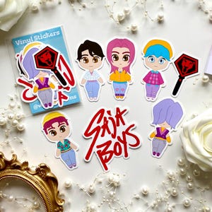 Chibi KPop Idol Sticker Pack, Demon Boy Band, Jinu, Romance, Abby, Baby, Mystery