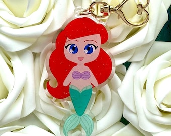 Llavero acrílico de Chibi Ariel - Sirena