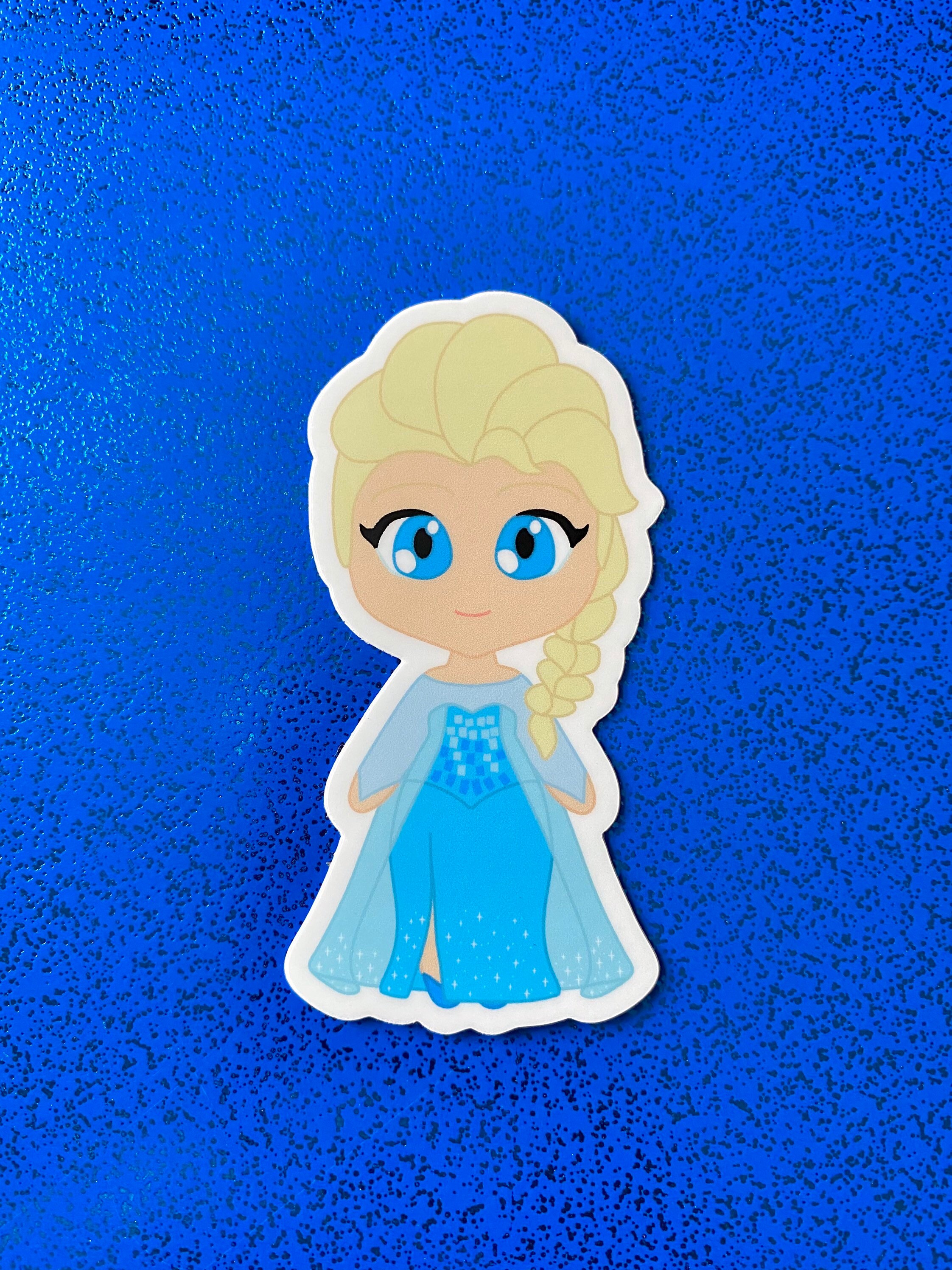 Cute Chibi Elsa Ice Queen Frozen Vinyl Sticker Etsy