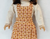 Autumn Heart Pinafore Dress for 18in dolls