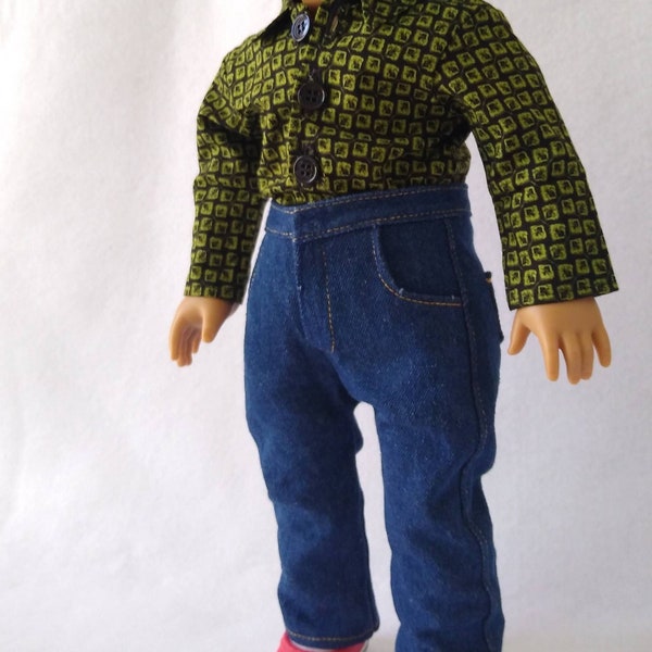 High Rise Jeans For 18in Dolls