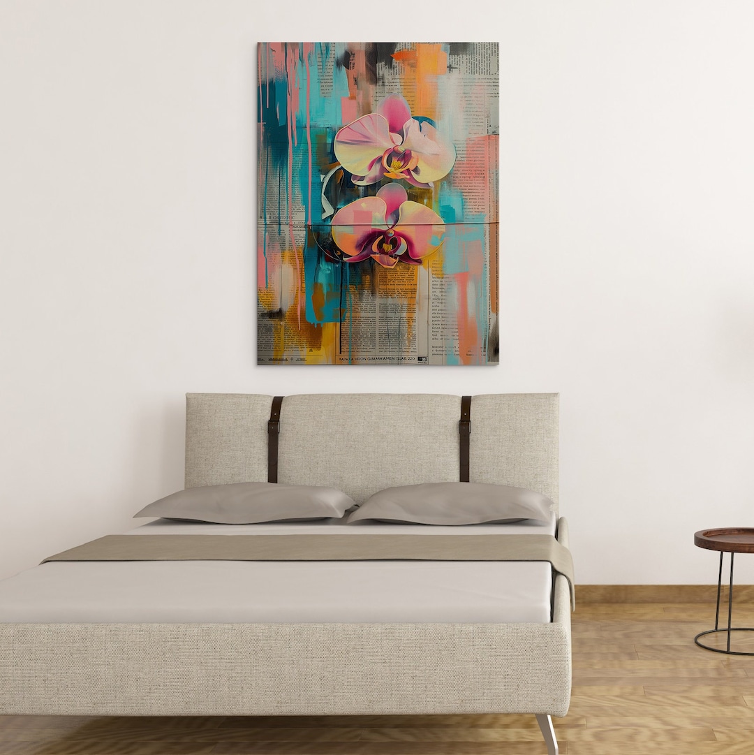 Abstract Wall Art | Pink Tulips | Canvas Print | High Gloss Acrylic ...