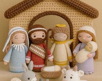 Handcrafted Nativity Crochet Set pattern - Whimsical Amigurumi Christmas Decor