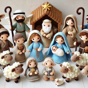 Handcrafted Nativity Crochet Set pattern - Whimsical Amigurumi Christmas Decor