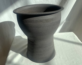 Black Magma Footed Planter