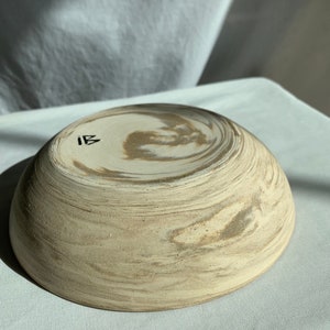 Raw Brown & White Marbled Clay Dish image 4