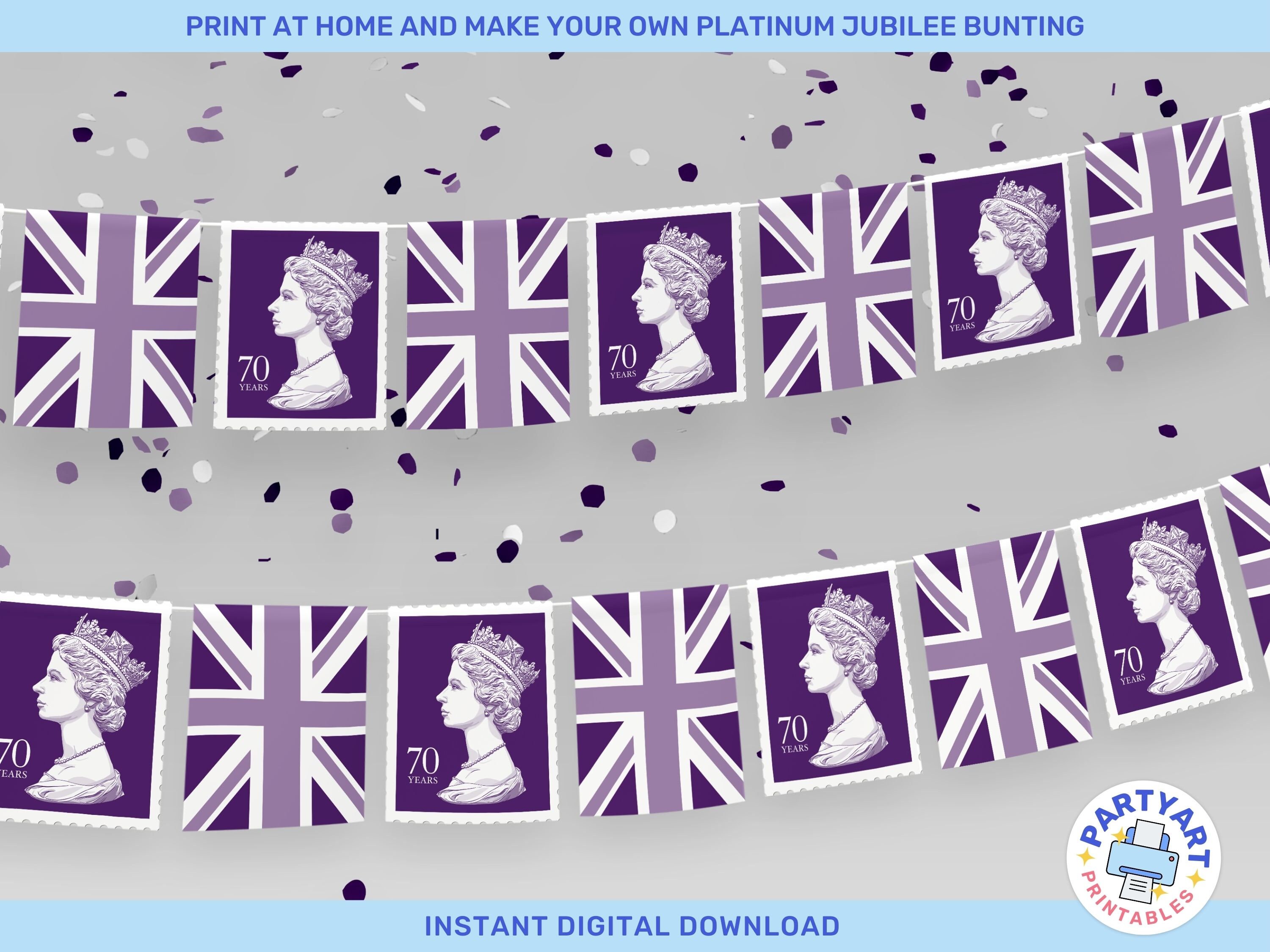 Jubilee Bunting Printable Queens Platinum Jubilee Bunting Instant