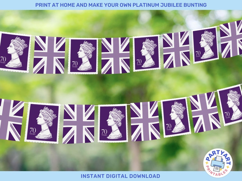 Jubilee Bunting Printable Queens Platinum Jubilee Bunting Instant