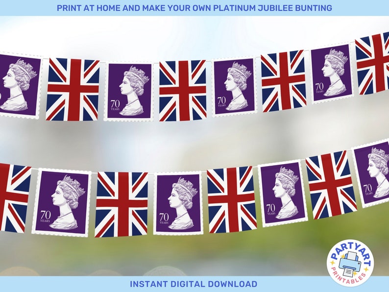 Printable Jubilee Bunting Instant Download Queens Jubilee Party ...