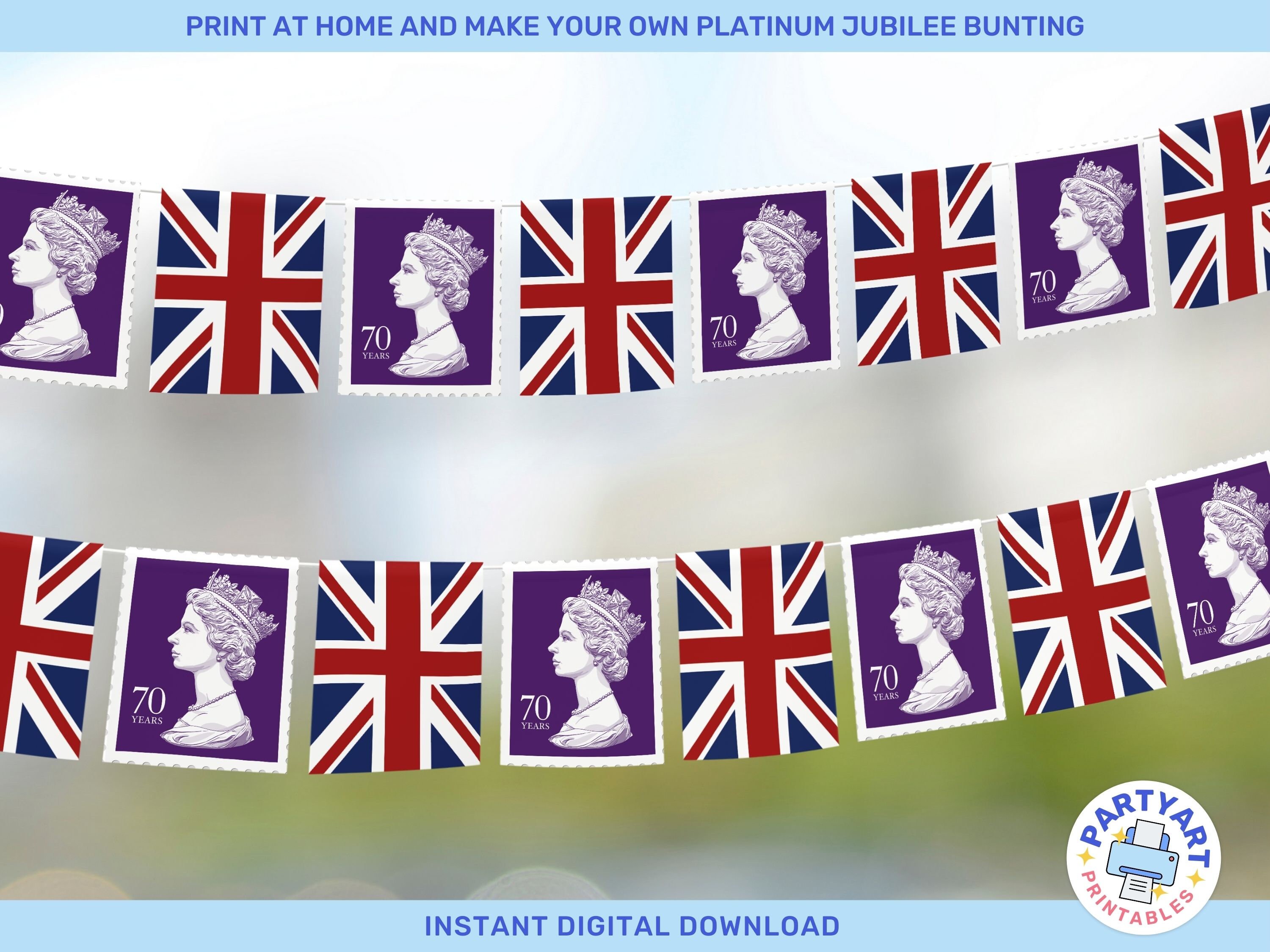 Printable Jubilee Bunting Instant Download Queens Jubilee Party ...