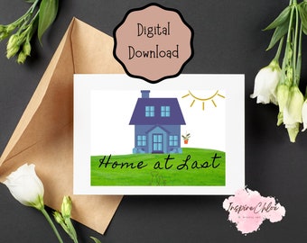 Congratulations New Home Card, Housewarming Greeting Card, Realtor Card, Real Estate Card, Moving Card