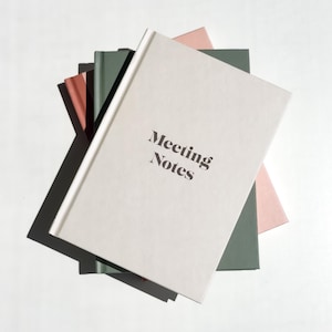 Meeting Notebook for Work - Professional Planner for Notes, Agendas, and Project Tracking, 100 Meetings