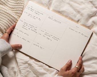 Bloc de notas semanal: 65 hojas desprendibles, diseño minimalista para el trabajo y el estudio.