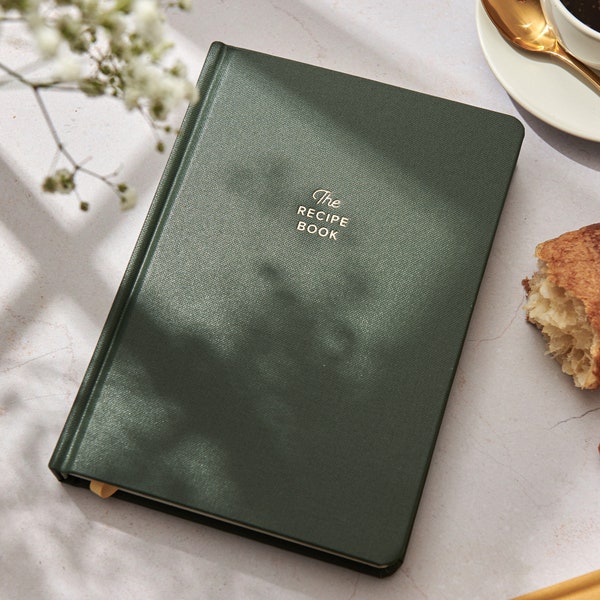 Hardcover Recipe Book - Keepsake Journal with Chef Prompts - 100 recipes